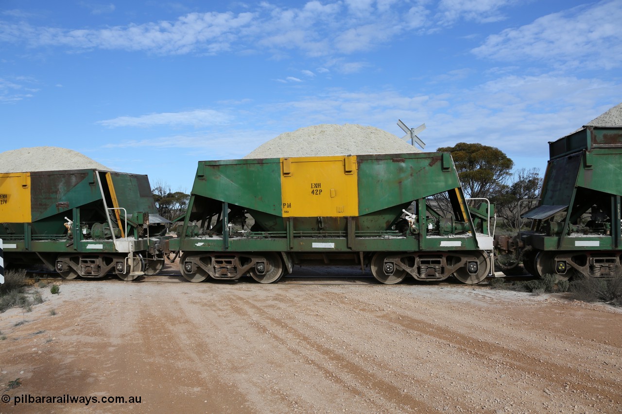 130708 0755
Charra, originally an Kinki Sharyo built NH type for the NAR now coded ENH type ENH 42 P, without hungry boards loaded with gypsum, [url=https://goo.gl/maps/fnkK0]Charoban Rd grade crossing, 477.8 km[/url].
Keywords: ENH-type;ENH42;Kinki-Sharyo-Japan;NH-type;NH942;