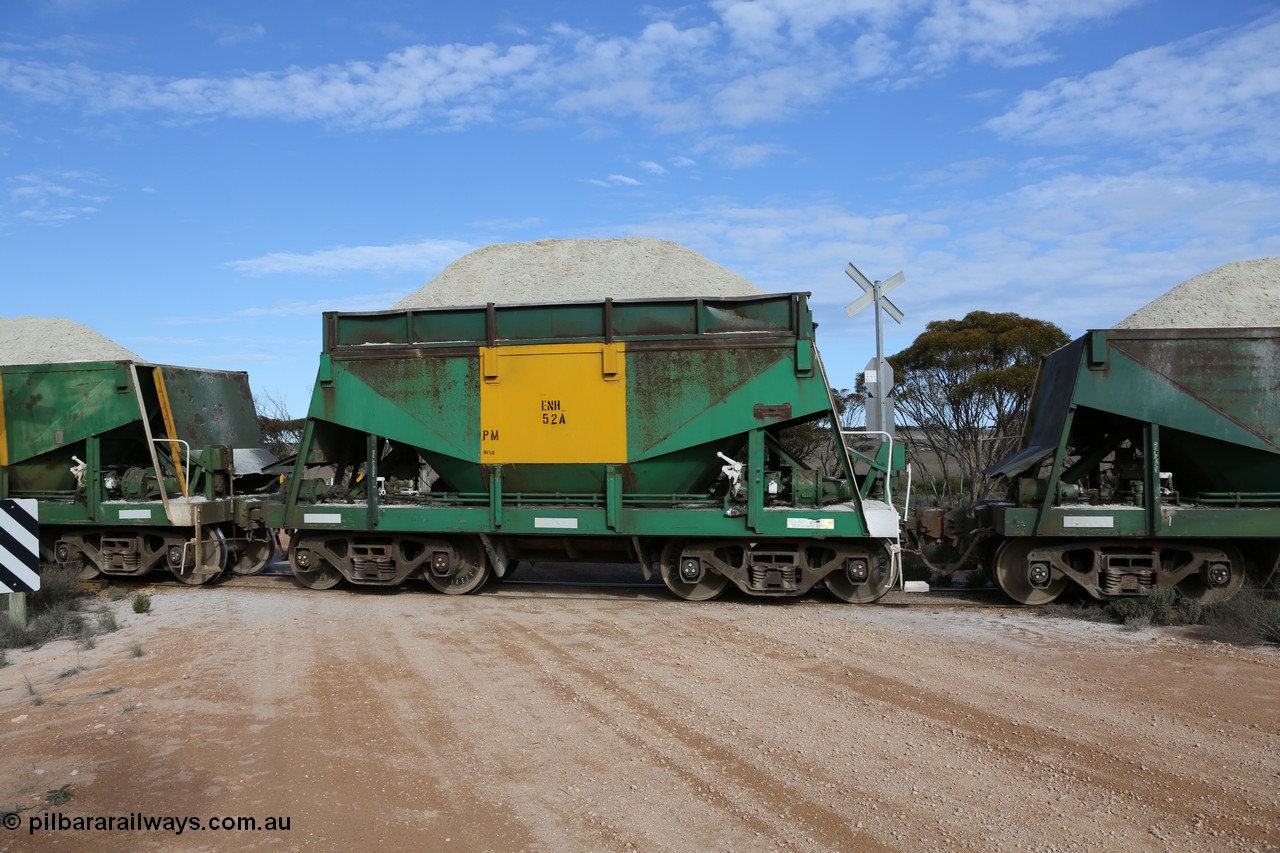 130708 0763
Charra, originally an Kinki Sharyo built NH type for the NAR now coded ENH type ENH 52 A, with hungry boards still fitted loaded with gypsum, [url=https://goo.gl/maps/fnkK0]Charoban Rd grade crossing, 477.8 km[/url].
Keywords: ENH-type;ENH52;Kinki-Sharyo-Japan;NH-type;NH952;