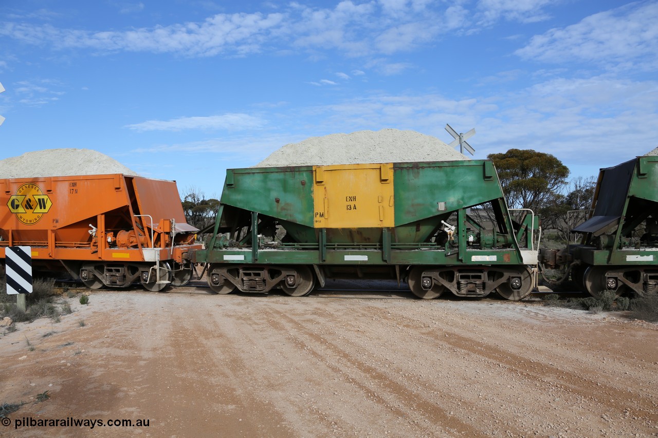 130708 0767
Charra, originally an Kinki Sharyo built NH type for the NAR now coded ENH type ENH 13 A, without hungry boards loaded with gypsum, [url=https://goo.gl/maps/fnkK0]Charoban Rd grade crossing, 477.8 km[/url].
Keywords: ENH-type;ENH13;Kinki-Sharyo-Japan;NH-type;NH913;