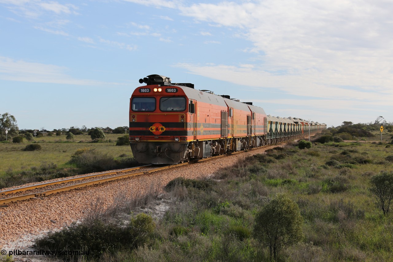 130708 0807
Moule, [url=https://goo.gl/maps/SWBMW]Mewett Rd grade crossing, 470.1 km[/url].
