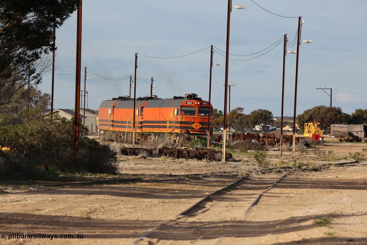 130708 0864
Thevenard, view of arriving loaded train from [url=https://goo.gl/maps/dGiE8]inside the yard[/url].
