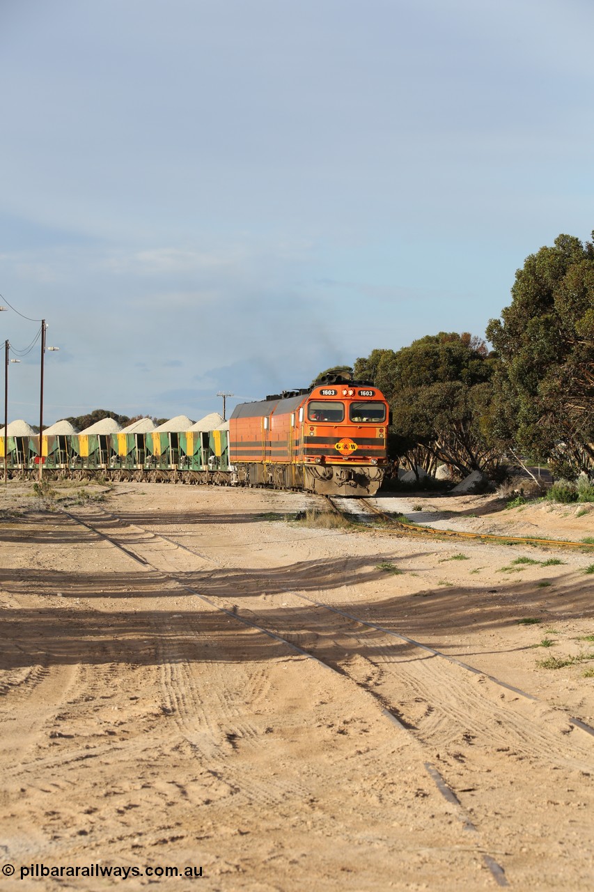 130708 0868
Thevenard, view of arriving loaded train from [url=https://goo.gl/maps/dGiE8]inside the yard[/url].
