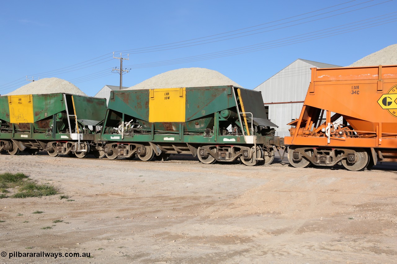 130708 0900
Thevenard originally an Kinki Sharyo built NH type for the NAR now coded ENH type ENH 18 W, without hungry boards loaded with gypsum crossing [url=https://goo.gl/maps/dgQdX]Bergmann Drive grade crossing, 434.2 km[/url].
Keywords: ENH-type;ENH18;Kinki-Sharyo-Japan;NH-type;NH918;