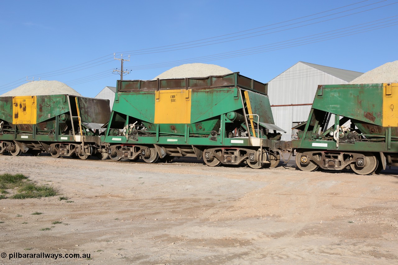 130708 0906
Thevenard originally an Kinki Sharyo built NH type for the NAR now coded ENH type ENH 55, with hungry boards still fitted, loaded with gypsum crossing [url=https://goo.gl/maps/dgQdX]Bergmann Drive grade crossing, 434.2 km[/url].
Keywords: ENH-type;ENH55;Kinki-Sharyo-Japan;NH-type;NH955;