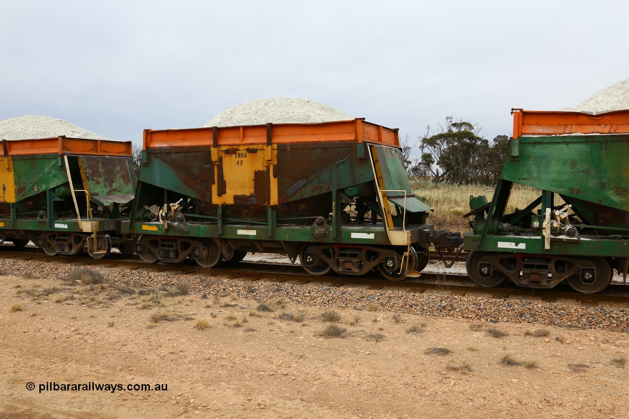 161109 1908
Moule, originally Kinki Sharyo built NHA type NHA 992 for the NAR in 1968, to EP Division 1978, rebuilt with extended sides for gypsum traffic and recoded to ENHA type ENHA 4 in 1984. Shows signs of heavy patching to the body, loaded with gypsum.
Keywords: ENHA-type;ENHA4;Kinki-Sharyo-Japan;NHA-type;NHA992;