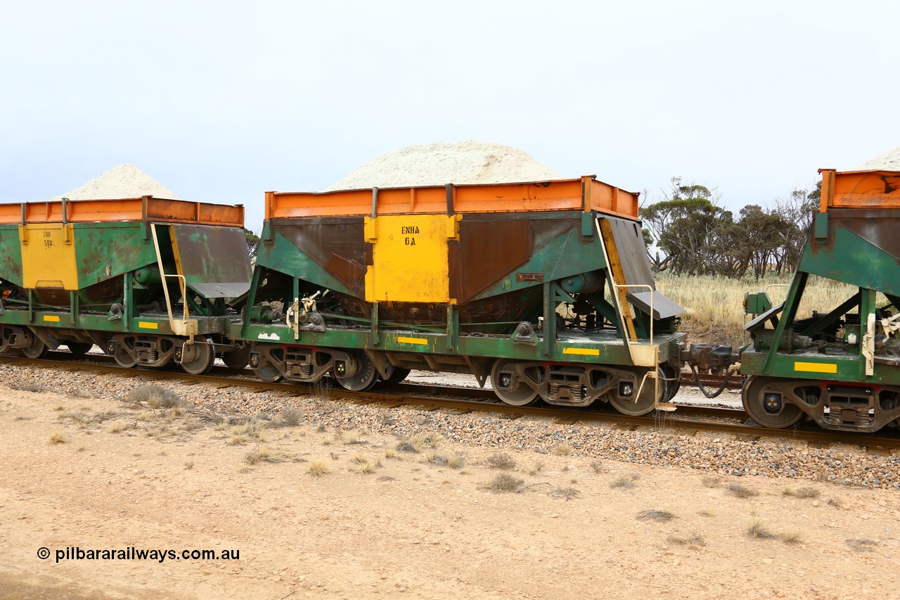 161109 1933
Moule, originally Kinki Sharyo built NHA type NHA 1000 for the NAR in 1968, to EP Division 1978, rebuilt with extended sides for gypsum traffic and recoded to ENHA type ENHA 6 in 1984, heavy body patching and hungry boards fitted, loaded with gypsum.
Keywords: ENHA-type;ENHA6;Kinki-Sharyo-Japan;NHA-type;NHA1000;