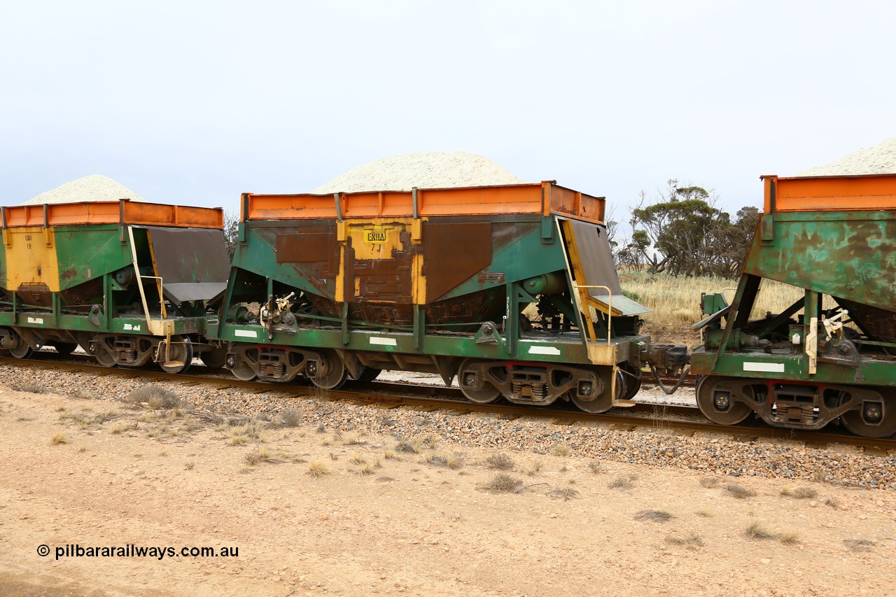 161109 1939
Moule, originally Kinki Sharyo built NHA type NHA 1005 for the NAR in 1968, to EP Division 1978, rebuilt with extended sides for gypsum traffic and recoded to ENHA type ENHA 7 in 1984, heavy wall patching with hungry boards loaded with gypsum.
Keywords: ENHA-type;ENHA7;Kinki-Sharyo-Japan;NHA-type;NHA1005;