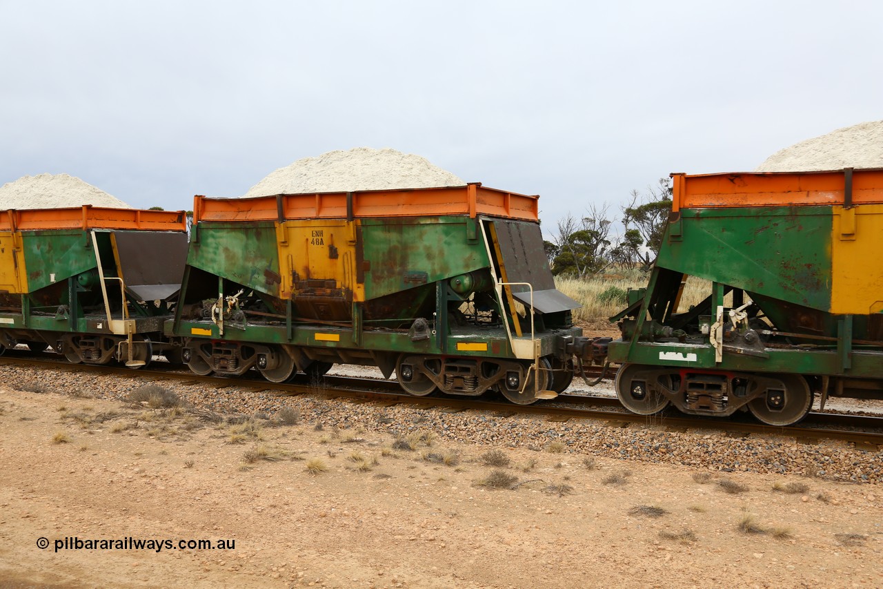 161109 1943
Moule, originally built by Kinki Sharyo as the NH type for the NAR in 1968, sent to Port Lincoln in 1978, then rebuilt and recoded ENH type in 1984, ENH 48 with hungry boards loaded with gypsum.
Keywords: ENH-type;ENH48;Kinki-Sharyo-Japan;NH-type;NH948;