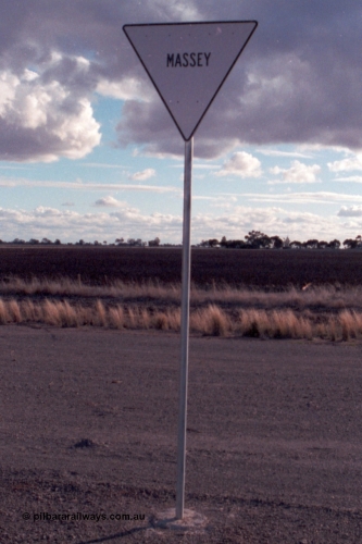 101-31
Massey, location sign.
