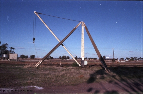 101-35
Birchip, timber derrick yard crane.
