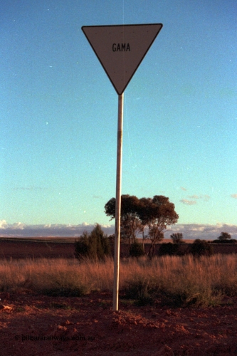 102-10
Gama location sign.
