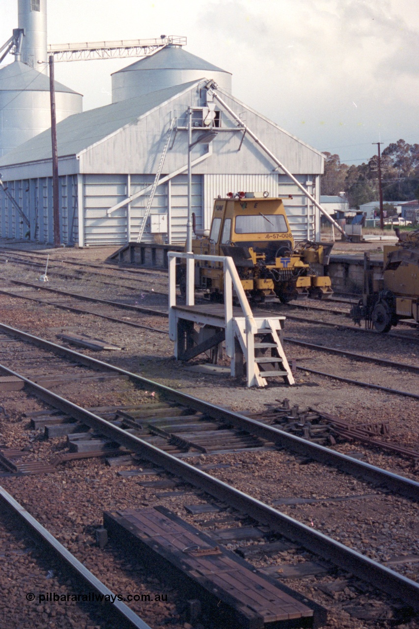 103-02
Springhurst yard view, staff exchange platform, auto exchanger cover, point rodding, tamper, silo complex and bunker, loading platform.
