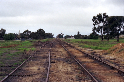 107-06
Tongala station yard overview looking south, old former platform on right.
