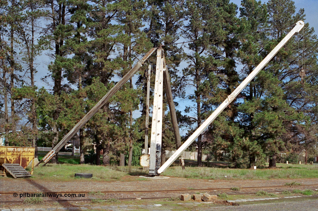 108-20
Tatura yard derrick crane.
