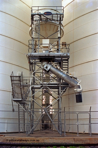 108-02
Murchison East silo complex, detail photos Ascom Jumbo silo rail outflow spout, front elevation.
