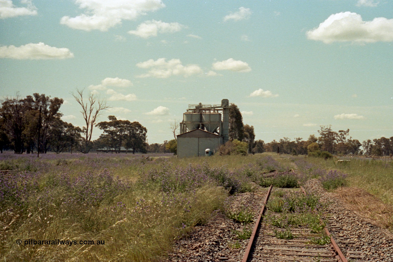 114-15
Tocumwal station yard, looking north, standard gauge track?
