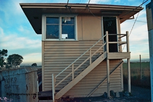 115-13
Somerton signal box, LHS elevation view, shows stair case.
