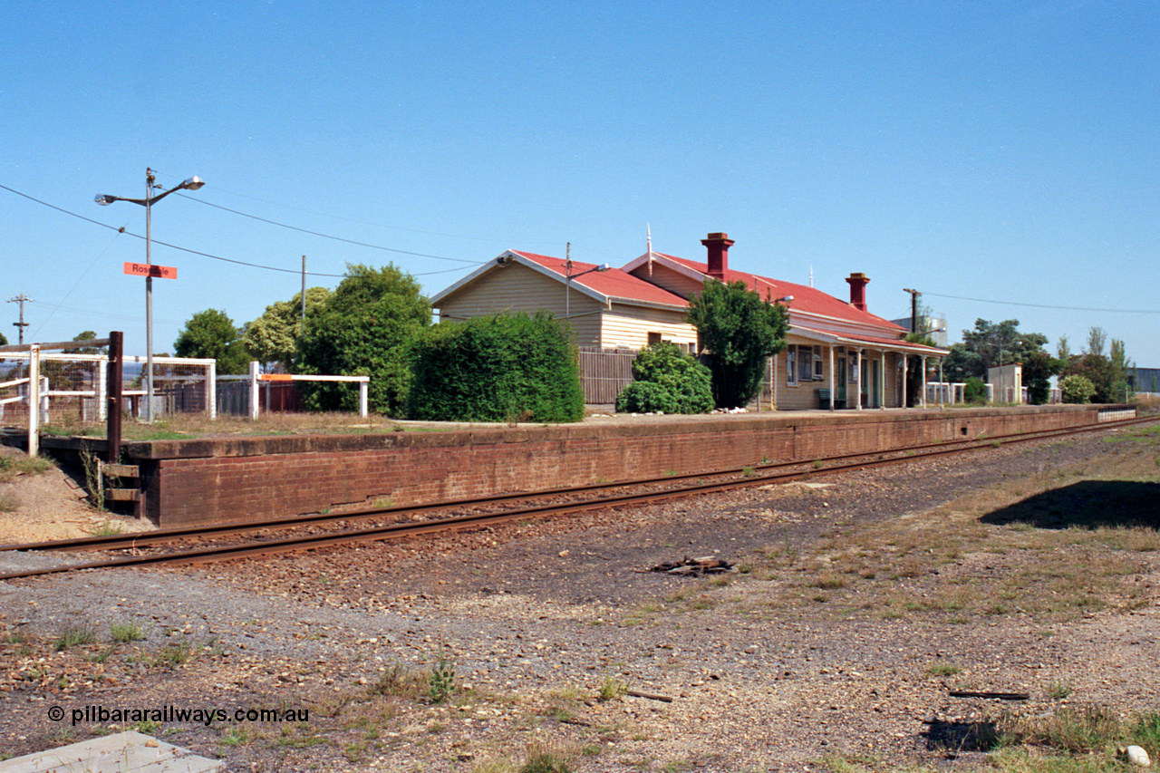 122-15
Rosedale station overview, platform, station building.
