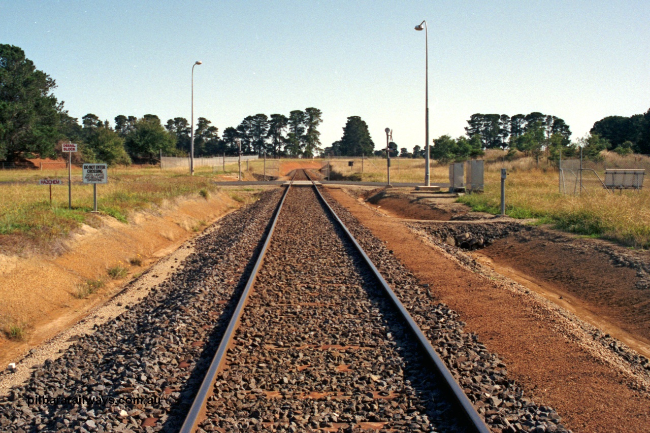 129-1-28
Long Island, track view, entry to BHP steel plant.
