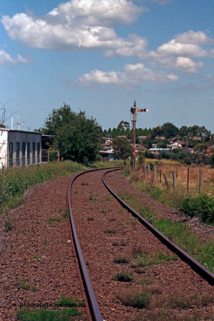 129-2-24
Leongatha, up home semaphore signal post looking down direction east.
