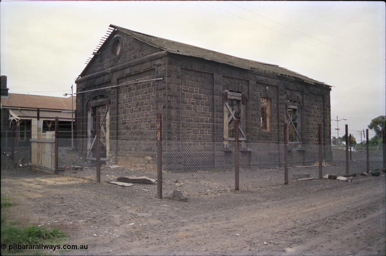 133-03
Little River, goods shed, fenced off following vandalism.
