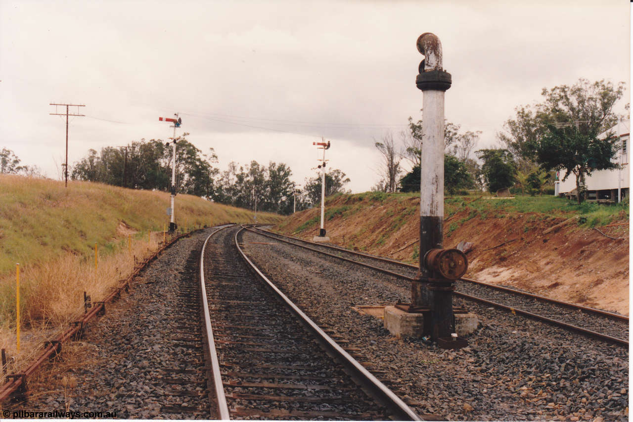 134-07
Kagaru, down departure signals, looking north at the north end, stand pipe, point rodding.
