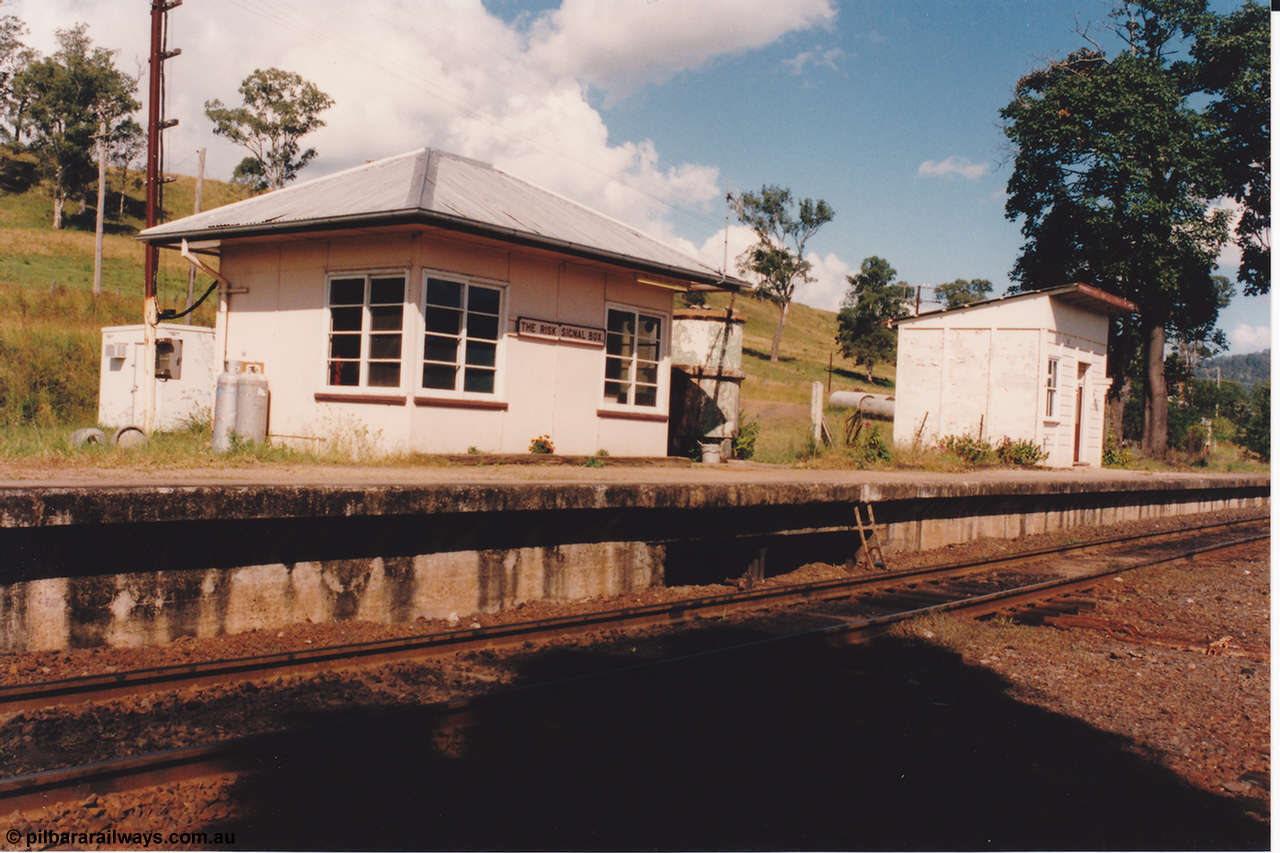 134-15
The Risk, station building overview, waiting room, signal box, platform.
