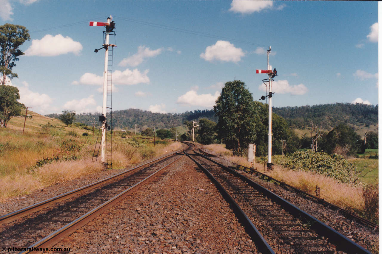 134-16
The Risk, looking south from south end of loop, track view, up departure signals.
