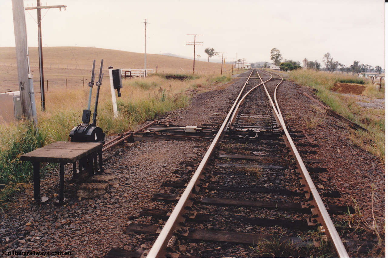 134-31
Tamrookum, loop overview, ground frame A, staff lock, points, interlocking, looking north from the south end.
