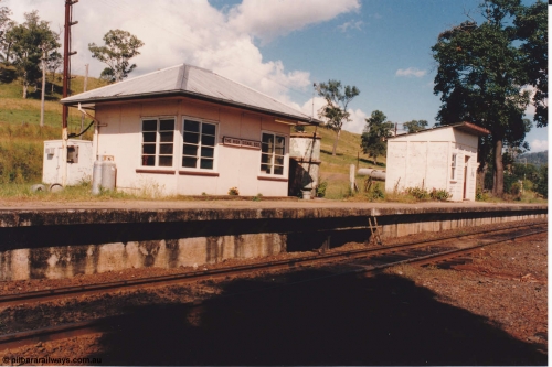 134-15
The Risk, station building overview, waiting room, signal box, platform.
