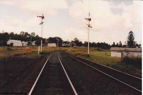 134-22
Kyogle, looking south from the south end of loop, up departure signals.
