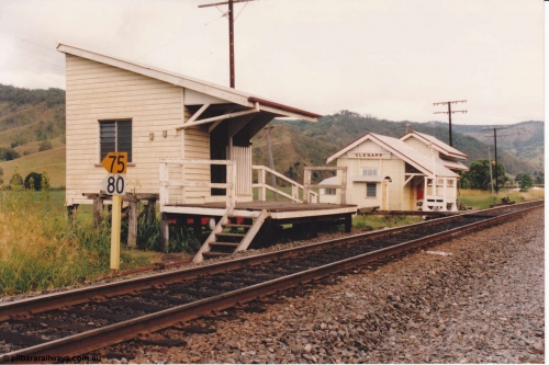 134-27
Glenapp, station overview, waiting room, WC, station office, staff exchange platform, signal box, looking south.
