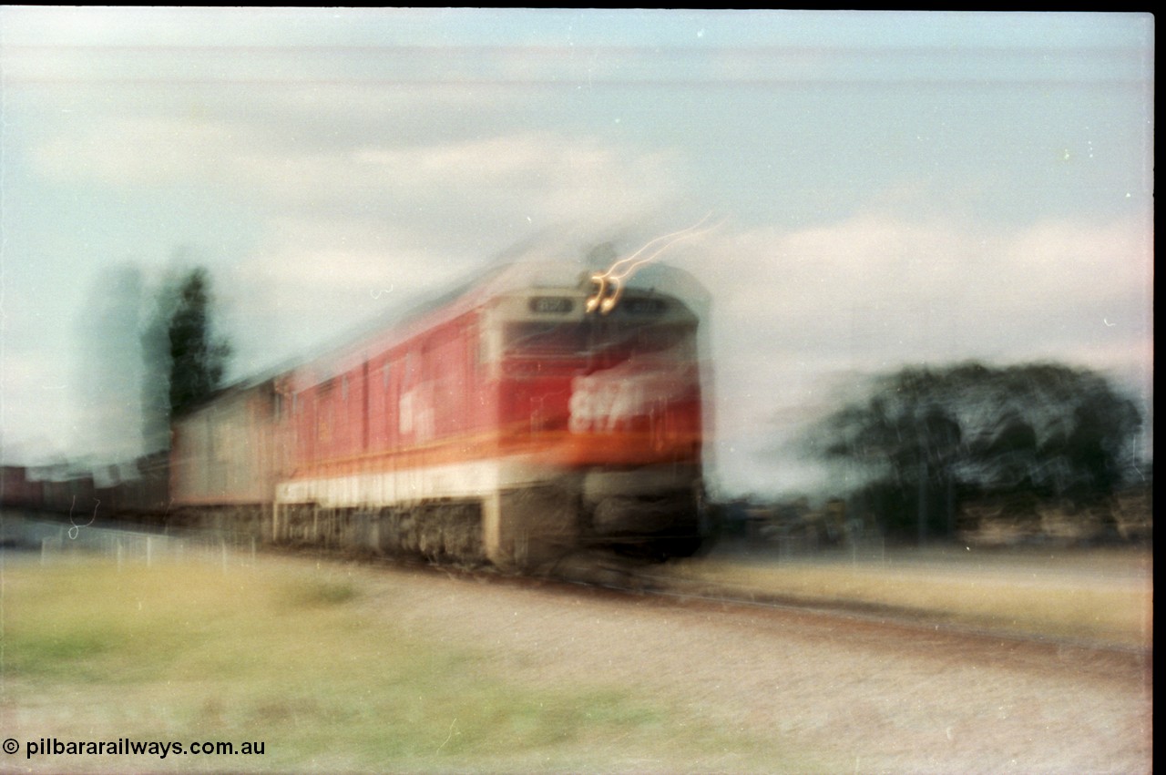 144-08
Very blurred photo, 81 class and G class up goods somewhere near Wangaratta, not uploaded.
Keywords: 81-class;Clyde-Engineering-Kelso-NSW;EMD;JT26C-2SS;