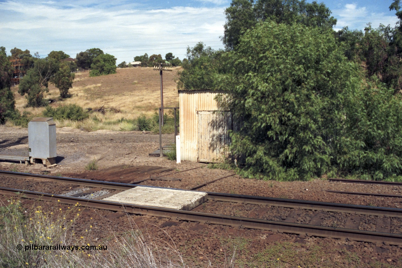 149-10
Bacchus Marsh gangers trolley shed on the mainline to Melbourne.
