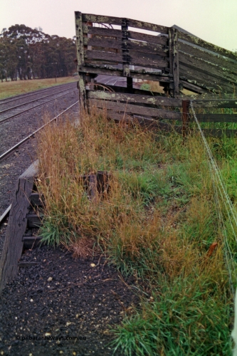 150-25
Lismore, sheep loading race and platform, tow tier loading race, shows the lower chute into the race.

