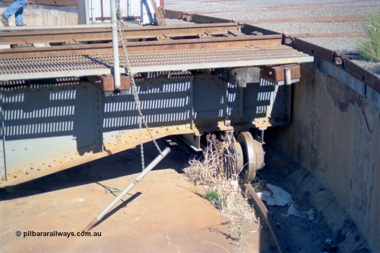 153-2-26
Ararat loco depot, detail view of turntable bogie wheel and pit.
