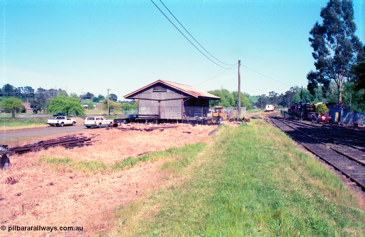 162-1-13
Healesville, yard view looking south from station towards goods shed.
