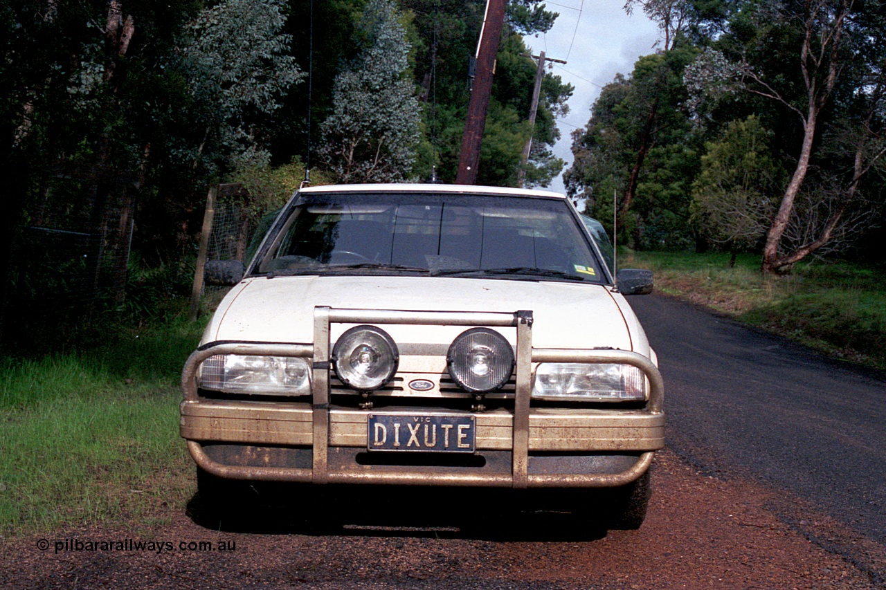 169-31
Hurstbridge, 1988 Ford Falcon XF ute, DIXUTE.
Keywords: Ford;Falcon;XF;DIXUTE;