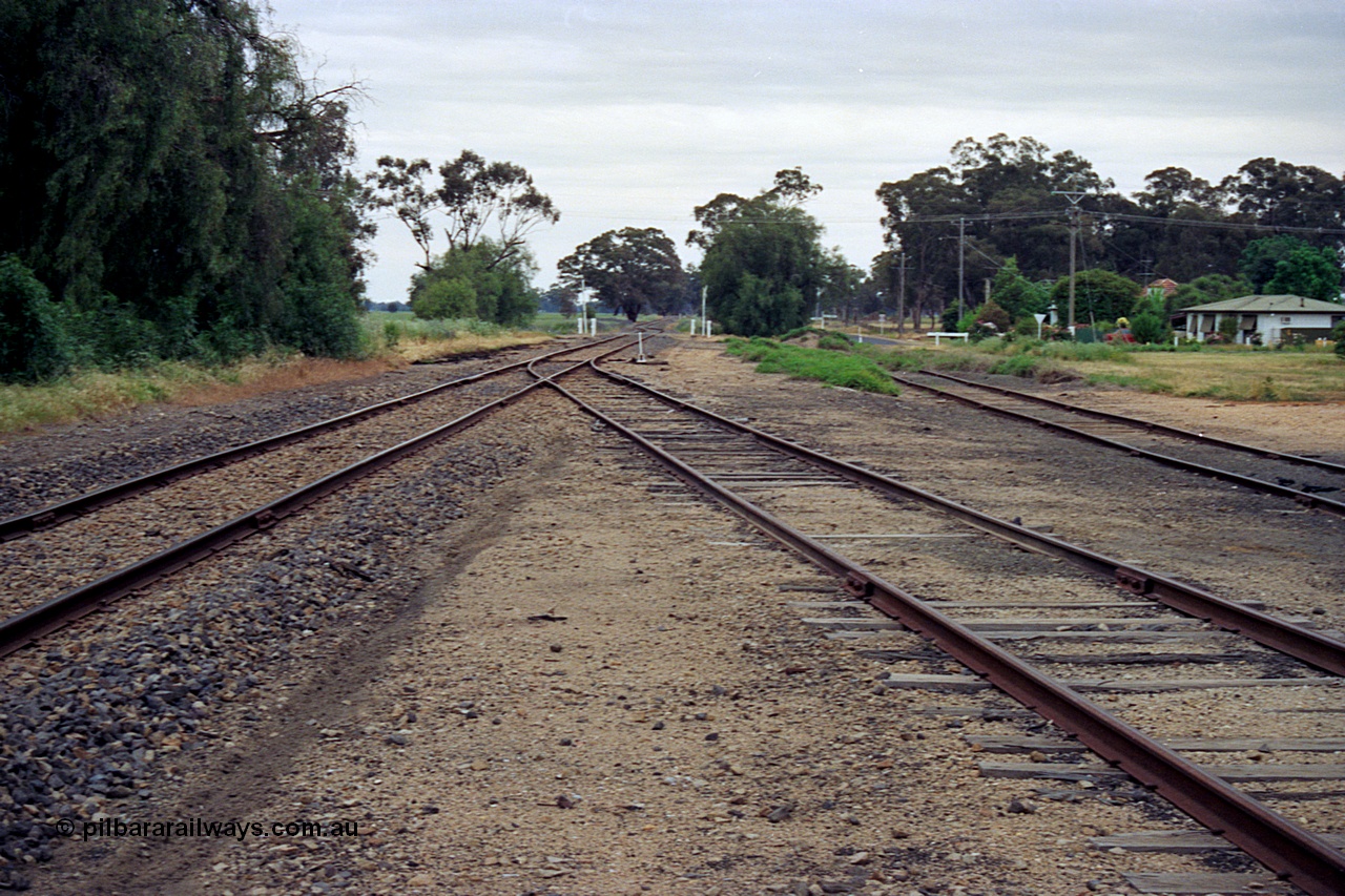 170-09
St James, yard view looking north to Oaklands, mainline with silo siding on the right.
