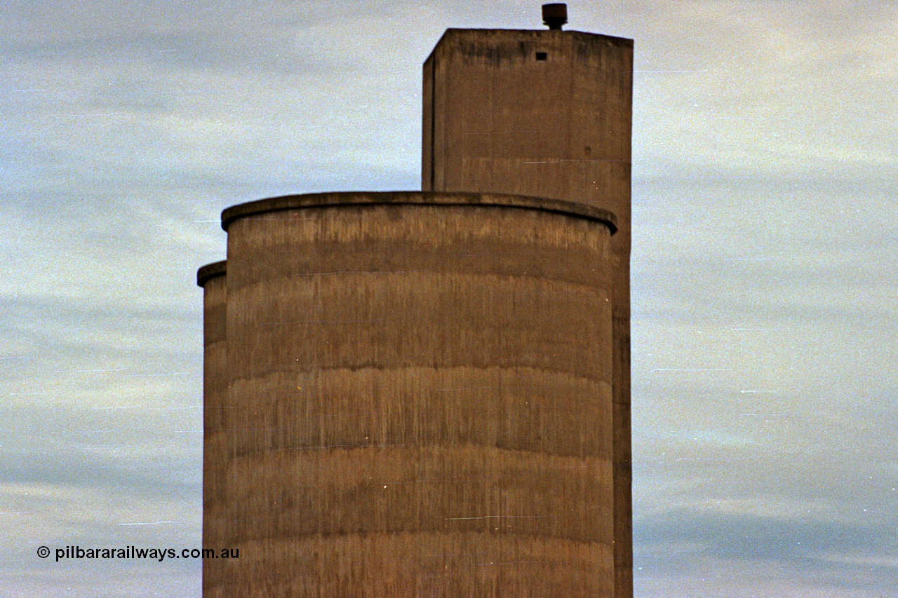 175-22
Pine Lodge, view of top of Williamstown style silo complex with the top of the elevator tower.
