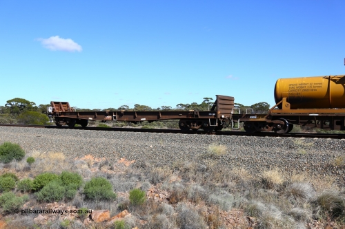 161111 2538
Binduli, Kalgoorlie Freighter train 5025, waggon AZDY 30705, one of about fourteen WBAX vans converted to AZDY type sodium cyanide container waggon, originally built by WAGR Midland Workshops as one of seventy five WV/X type covered vans in 1967-68, converted late 1988/9 to WQDF.
Keywords: AZDY-type;AZDY30705;WAGR-Midland-WS;WVX-type;WBAX-type;WQDF-type;WQDY-type;
