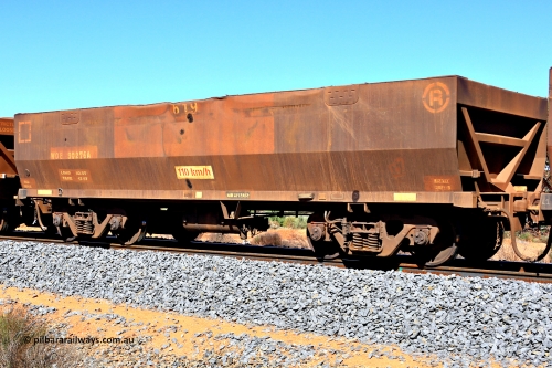 240328 2895
WOE type iron ore waggon WOE 30276 is one of a batch of one hundred and thirty built by Goninan WA between March and August 2001 with serial number 950092-026 and fleet number 619, in Mineral Resources traffic 5040 empty Mount Walton iron ore train. March 28, 2024.
Keywords: WOE-type;WOE30276;Goninan-WA;950092-026;