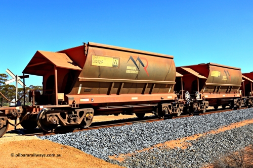 240328 2996
Loaded Koolyanobbing iron ore train 5041 with Mineral Resources Ltd MHPY type iron ore waggons MHPY 00292 and MHPY 00291 built by CSR Yangtze Co China with serial numbers 2014 / 382-292 and 2014 / 382-291 in 2014 as a batch of 382 pairs, these bottom discharge hopper waggons are operated in 'married' pairs. March 28, 2024.
Keywords: MHPY-type;MHPY00292;2014/382-292;MHPY00291;2014/382-291;CSR-Yangtze-Rolling-Stock-Co-China;