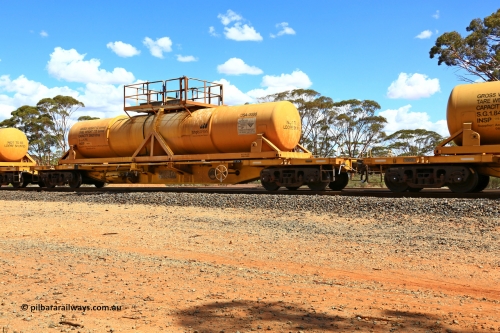 240328 3115
Hampton Ballast Siding, Watco's 5WS4 loaded acid transfer train with 57' DQHY type flat waggon built by CRRC, China in 2022 as a batch of sixty for Watco to carry the CSA acid tanks, DQHY 13052 with CSA-0088 acid tank. March 28, 2024.
Keywords: DQHY-type;DQHY13052;CRRC-China;