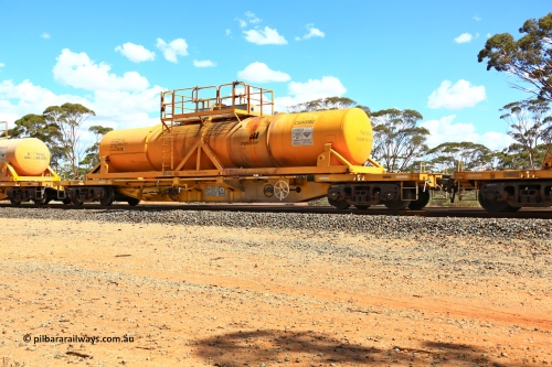 240328 3127
Hampton Ballast Siding, Watco's 5WS4 loaded acid transfer train with 57' DQHY type flat waggon built by CRRC, China in 2022 as a batch of sixty for Watco to carry the CSA acid tanks, DQHY 13042 with CSA 0082 acid tank. March 28, 2024.
Keywords: DQHY-type;DQHY13042;CRRC-China;