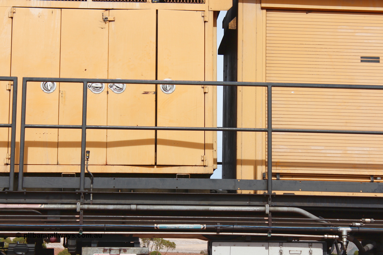 160409 IMG 7041
Parkeston, Aurizon rail grinder MMY type MMY 034, built in the USA by Loram as RG331 ~2004, imported into Australia by Queensland Rail, now Aurizon, in April 2009, detail picture. Peter Donaghy image.
Keywords: Peter-D-Image;MMY-type;MMY034;Loram-USA;RG331;rail-grinder;detail-image;