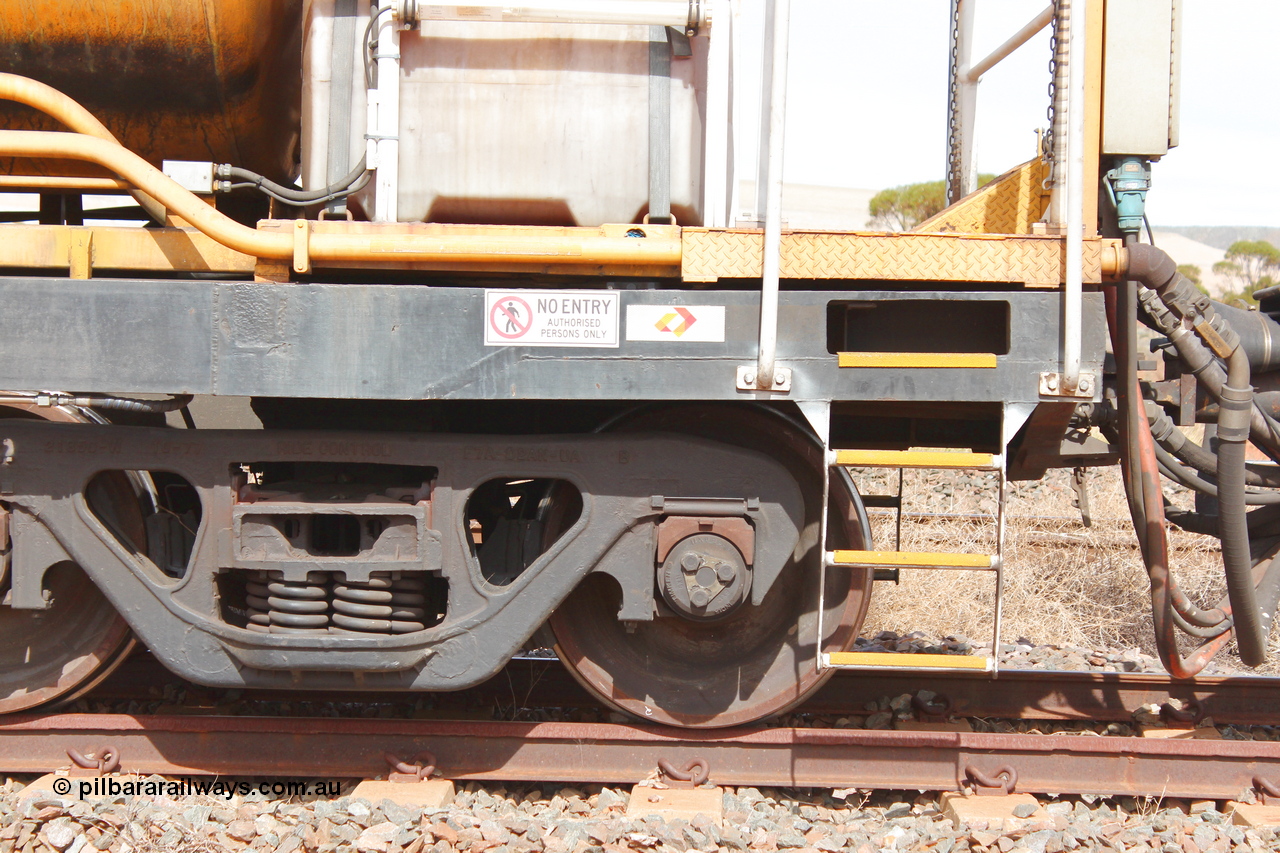 160409 IMG 7053
Parkeston, Aurizon rail grinder MMY type MMY 034, built in the USA by Loram as RG331 ~2004, imported into Australia by Queensland Rail, now Aurizon, in April 2009, detail picture. Peter Donaghy image.
Keywords: Peter-D-Image;MMY-type;MMY034;Loram-USA;RG331;rail-grinder;detail-image;