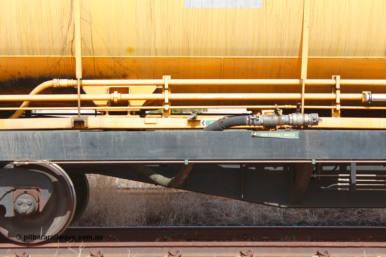 160409 IMG 7060
Parkeston, Aurizon rail grinder MMY type MMY 034, built in the USA by Loram as RG331 ~2004, imported into Australia by Queensland Rail, now Aurizon, in April 2009, detail picture. Peter Donaghy image.
Keywords: Peter-D-Image;MMY-type;MMY034;Loram-USA;RG331;rail-grinder;detail-image;