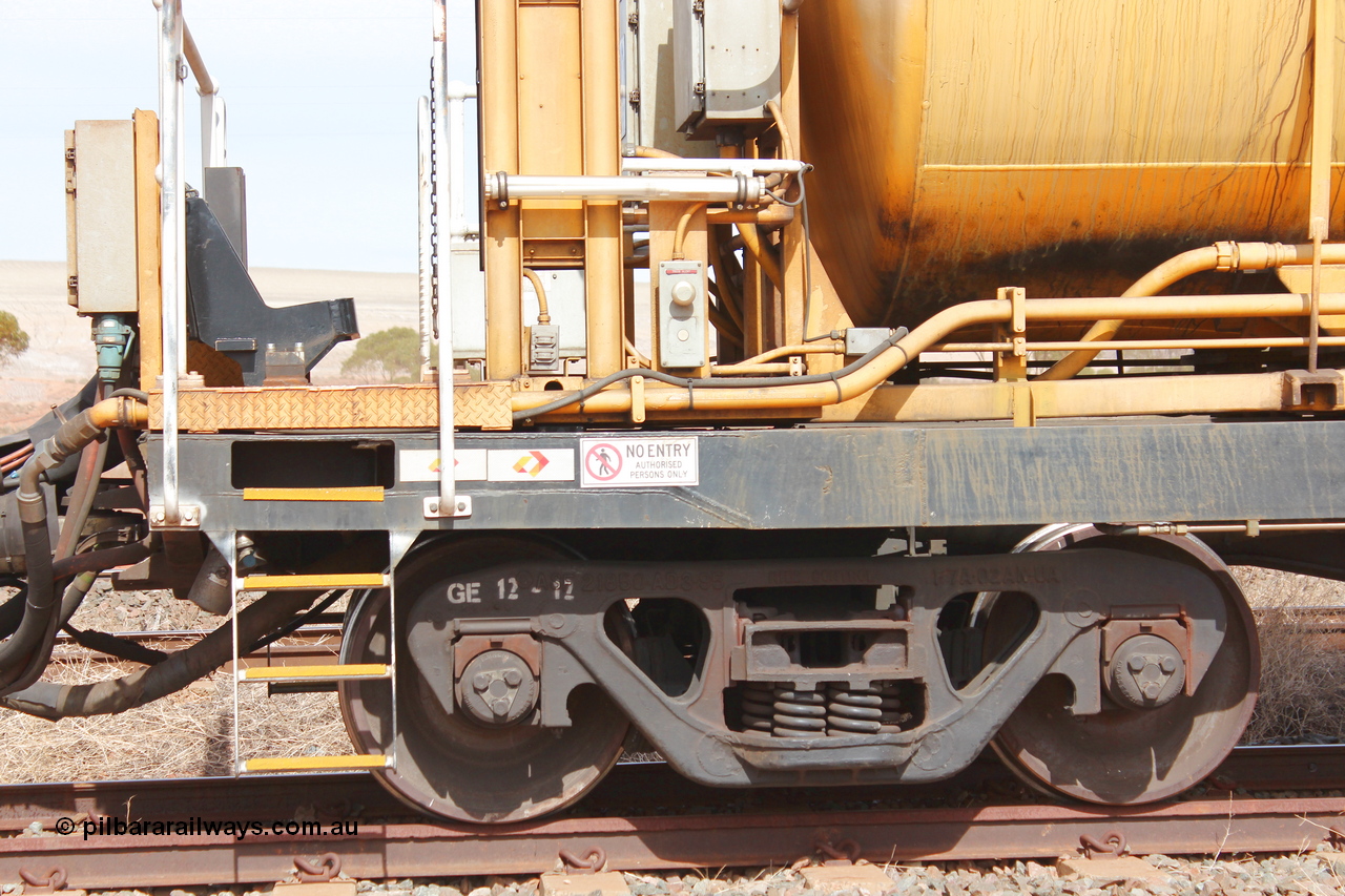 160409 IMG 7062
Parkeston, Aurizon rail grinder MMY type MMY 034, built in the USA by Loram as RG331 ~2004, imported into Australia by Queensland Rail, now Aurizon, in April 2009, detail picture. Peter Donaghy image.
Keywords: Peter-D-Image;MMY-type;MMY034;Loram-USA;RG331;rail-grinder;detail-image;