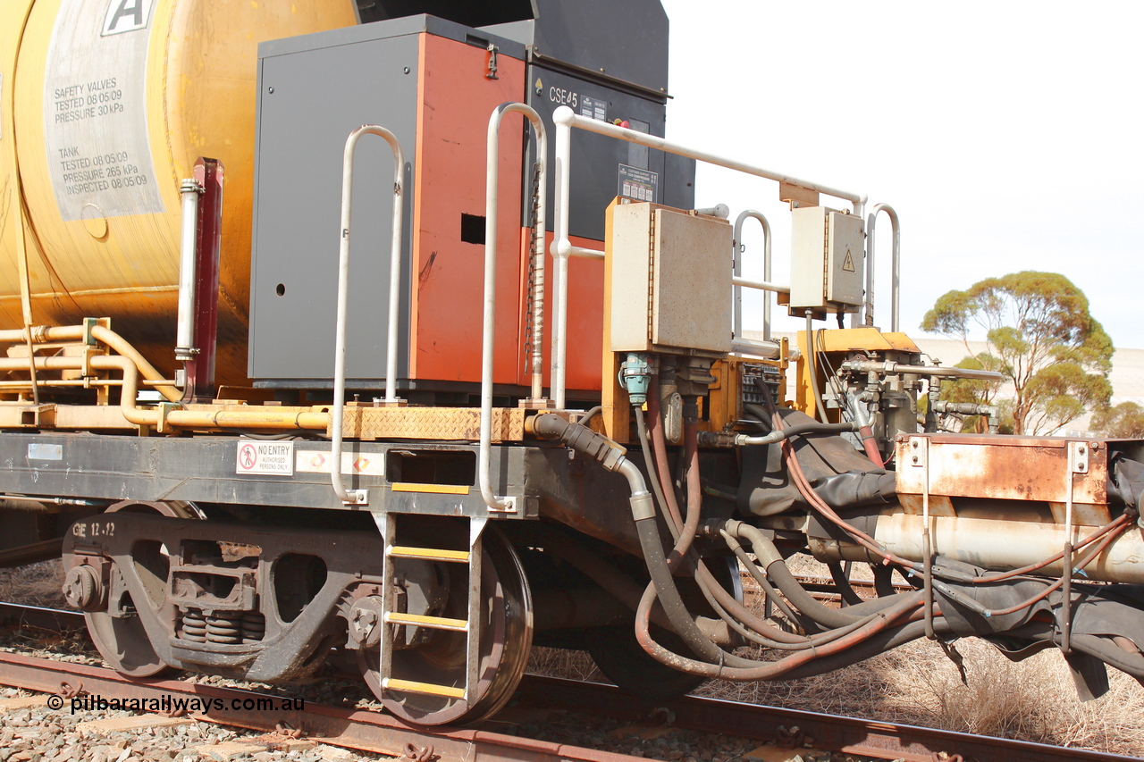 160409 IMG 7068
Parkeston, Aurizon rail grinder MMY type MMY 034, built in the USA by Loram as RG331 ~2004, imported into Australia by Queensland Rail, now Aurizon, in April 2009, detail picture. Peter Donaghy image.
Keywords: Peter-D-Image;MMY-type;MMY034;Loram-USA;RG331;rail-grinder;detail-image;